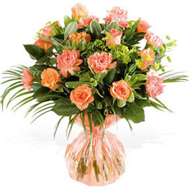 Send Orange Roses and Carnations to Hyderabad