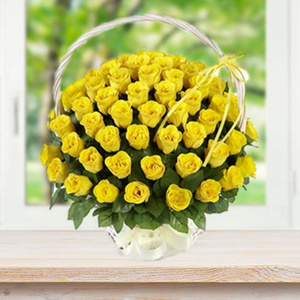 Send 50 Roses Basket to Hyderabad