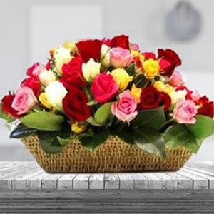 Send 50 Roses Basket to Hyderabad