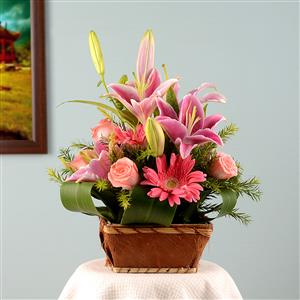  Send Pretty in Pink Flowers India 