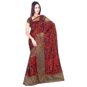  Send Vibrant Brasso Saree Mumbai 
