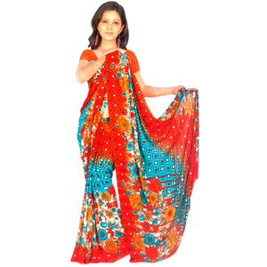  Send Awesome Chiffon Saree Mumbai 