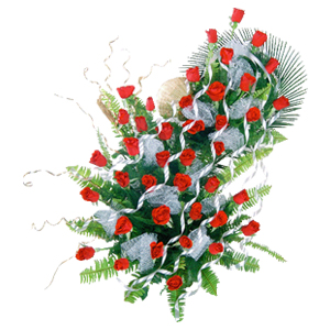  Send 50 Red Rose Tall Basket Mumbai 