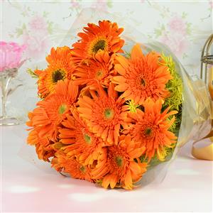 Send 12 Orange Gerbera Bunch to Hyderabad