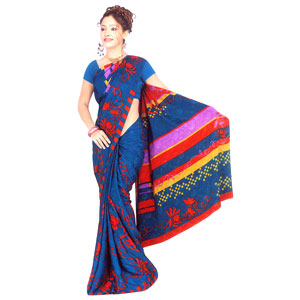 Lotus Printed Saree