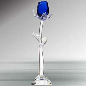  Long Stemmed Rose On Base Figurine 
