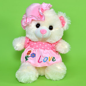 Teddy Wearing Cap n Dress