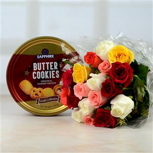 Roses Bunch with Cookies