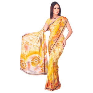  Send Floral Chiffon Saree Mumbai 