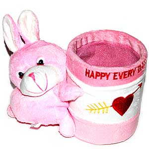  Send Pink Bunny Pencil Stand Mumbai 