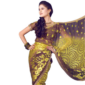  Designer Chiffon Sari 