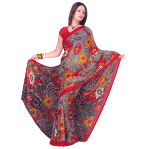  Chiffon Saree 