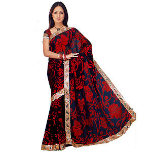  Zardosi bordered Sari 