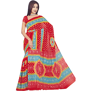 Send Graceful Chunri Saree to Hyderabad