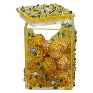 Golden Acrylic Jar 