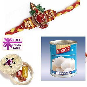  Rakhi with Bikano Rasgulla - 2.2 Lb 
