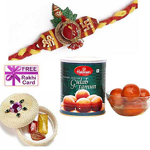  Rakhi with Bikano Gulab Jamun - 2.2 Lb -rakhicombo44(UK) 
