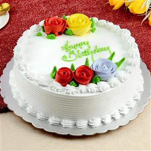 Send Birthday Cake on Send Vanilla Birthday Cake   1 Kg  Happy Birthday  Cakes Birthday
