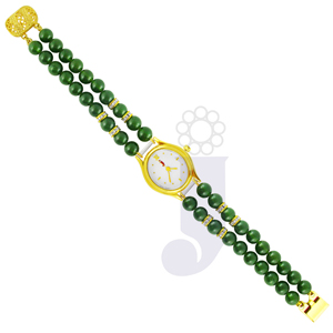  Send Classic Cz Jade Stone Watch Mumbai 