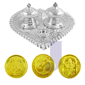  Silver Thali & Coin Hamper 