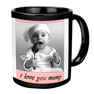  Send Personalized Mother''s Day Black Mug Mumbai 
