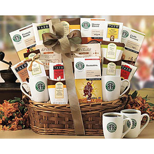  Starbucks Coffee and Tazo Tea Collection Gift Basket  
