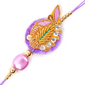 Send Zardosi Artwork Rakhi to India