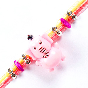 Send Pink Elephant Rakhi to India