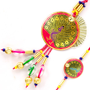Send Meenakari Rakhi Lumba Pair to India