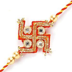 Send Gorgeous Swastik Rakhi to India