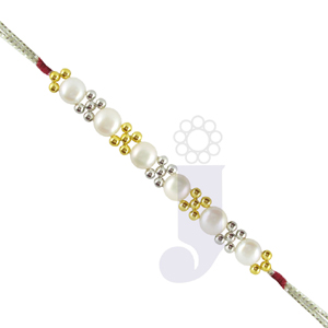 Send Beads Pearl Rakhi  -JPJL-119 to India