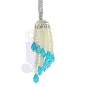 Send Blue Crystal Jhumar Lumba to India