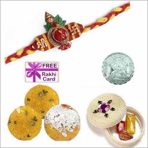 Send Mini Boondi Ladoo Rakhi Coin Combo to USA