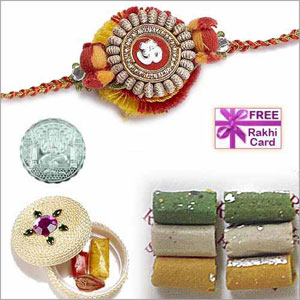 Send Mini Assorted Rolls Rakhi Coin Combo to USA