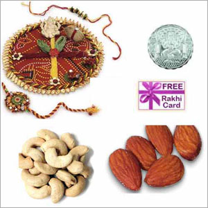  Kaju Badaam Rakhi Thali Mega Hamper 