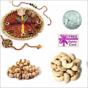  Pista Kaju Rakhi Thali Mega Hamper 