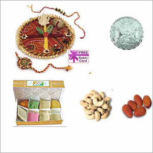  Assorted Sweets Dryfruits Thali Hamper 