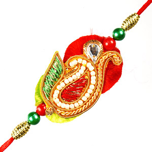 Send Floral Pearl Rakhi to India