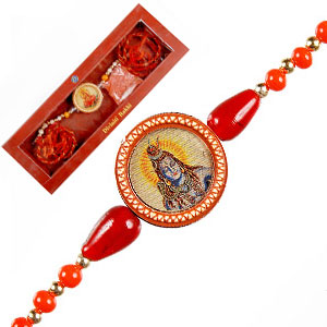 Send Gold Shiva Rakhi to India Send Gold Shiva Rakhi to India