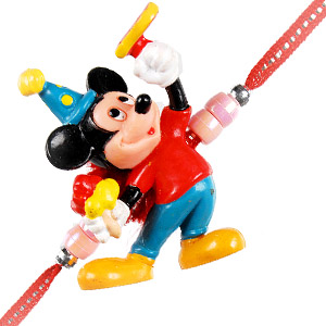 Send Playing Mickey Rakhi to India