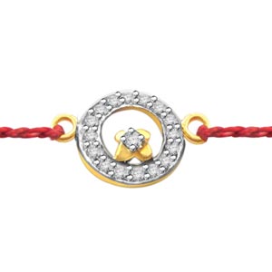 Send Elegant Diamond Rakhi to India Send Elegant Diamond Rakhi to India