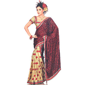  Send Cherry Silk Saree Mumbai 