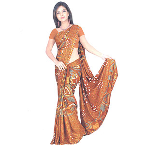  Send Golden Brown Siffon Mumbai 