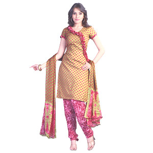  Send Colorful Salwar Suit piece Mumbai 