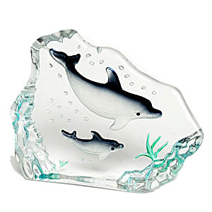  Send Crystal Dolphin Paper Weight Mumbai 