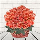 Send 50 Roses Basket to Hyderabad