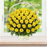 Send 50 Roses Basket to Hyderabad