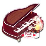 Eggless Piano Cake