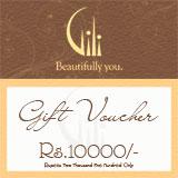 Gili Gift Vouchers Rs10000/- to India