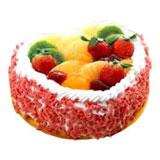 Send Heart Shape Strawberry Cake - 1kg to India